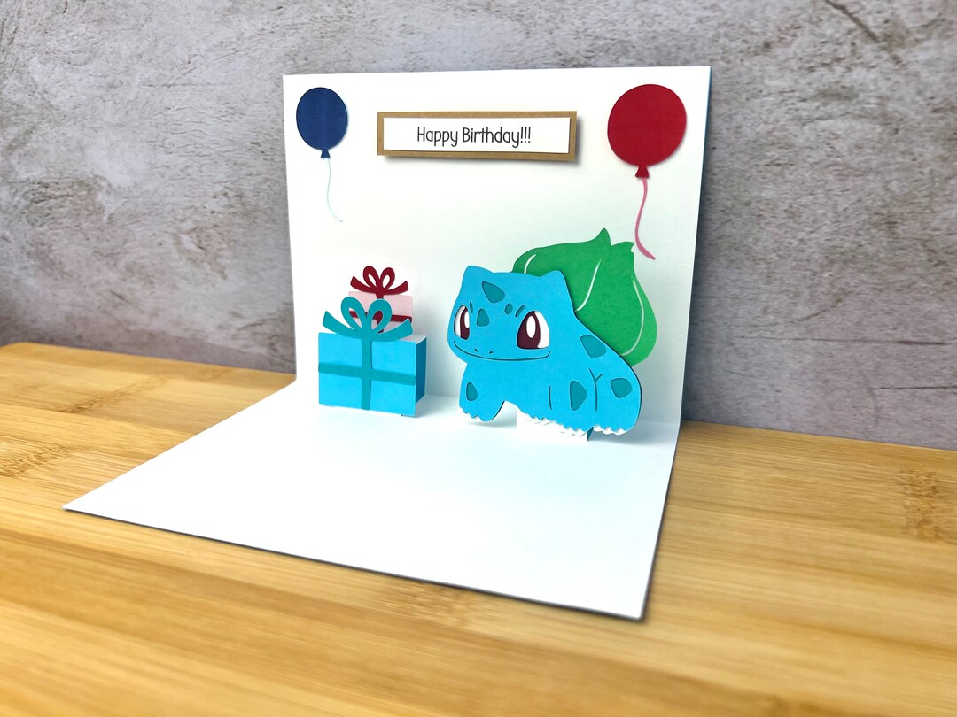 Bulbasaur Card - Pop Up Bulbasaur Card - Bulbasaur Birthday Card - Pokemon Card - Pokemon Birthday Card | MakerPlace by Michaels Bulbasaur Card - Pop Up Bulbasaur Card - Bulbasaur Birthday Card - Pokemon Card - Pokemon Birthday Card | MakerPlace by Michaels